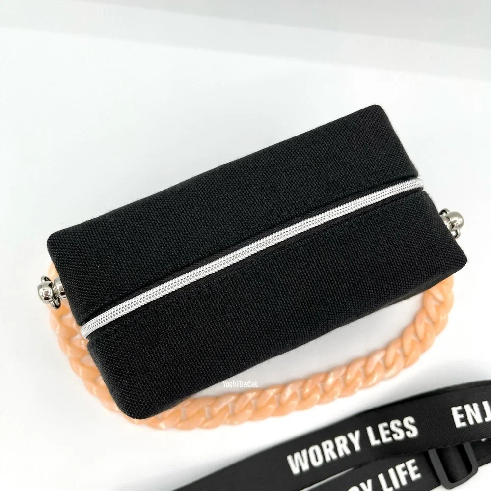🆕 Dior Cosmetic Case to Crossbody Bag Purse, Black w/CD Logo, Beauty Line, New - Picture 5 of 13